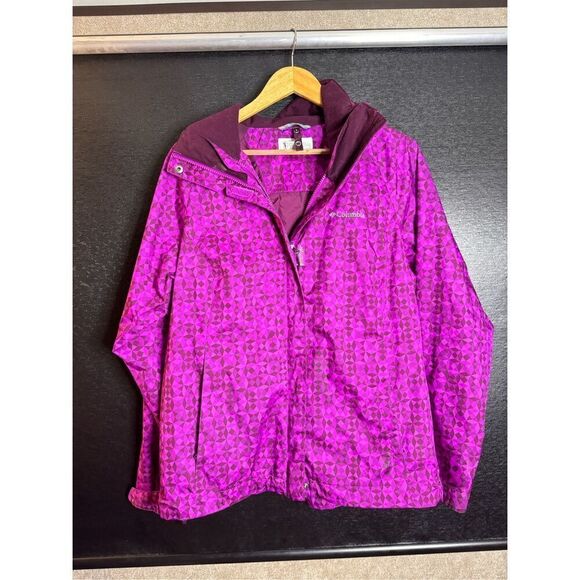 Colombia Gorpcore rain/ snow magenta jacket sz M - Picture 5 of 7